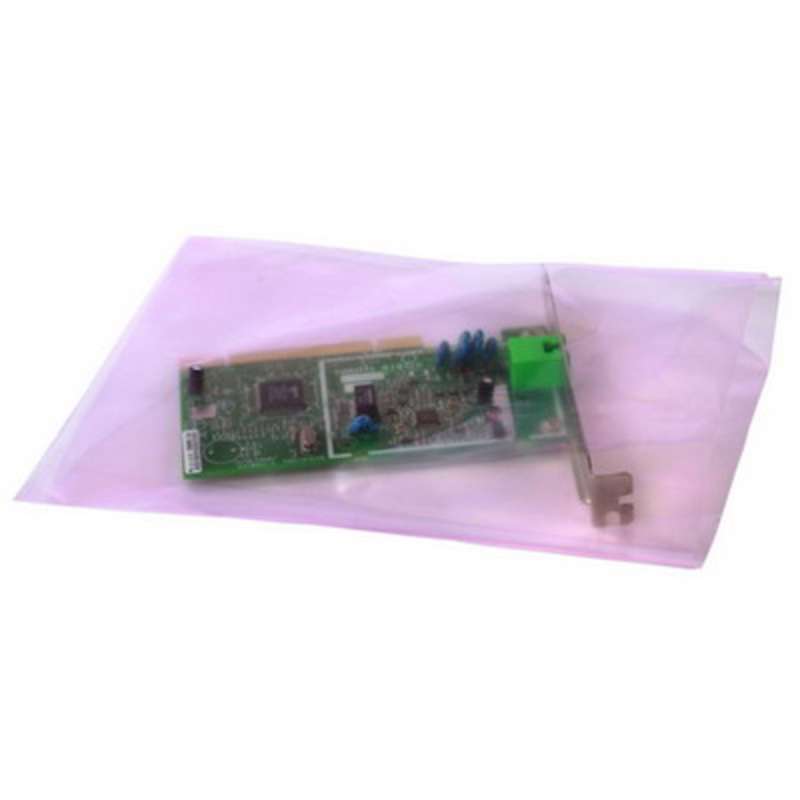 Transparent Low Density Polyethylene Pink Anti-Static Bag, 20 x 24", 4mil, 250 per Case